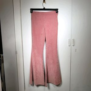 Corduroy blush bell-bottom pants
